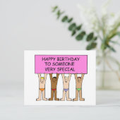 Gay Birthday Men in Underpants Postkarte (Stehend Vorderseite)