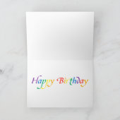 Gay Birthday Rainbow Sails Karte (Innenseite)