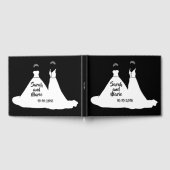 Gay Black and White Lesbian Hochzeit Gästebuch (Voll)