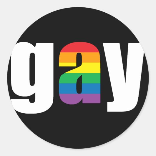 Gay Black Sticker (Vorderseite)