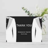 Gay Black Wedding danke Ihnen Karten (Stehend Vorderseite)