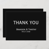 Gay Black Wedding danke Ihnen Karten (Vorne/Hinten)
