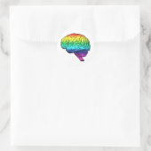 GAY BRAIN -.pnng Runder Aufkleber (Tasche)