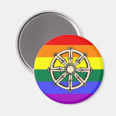 Gay Buddhist Pride Magnet (Vorderseite/Rückseite)