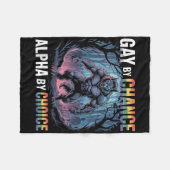 Gay by Chance Alpha by Choice Funny Alpha Wolf Mem Fleecedecke (Vorderseite (Horizontal))