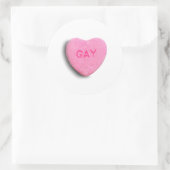Gay Candy Heart Runder Aufkleber (Tasche)