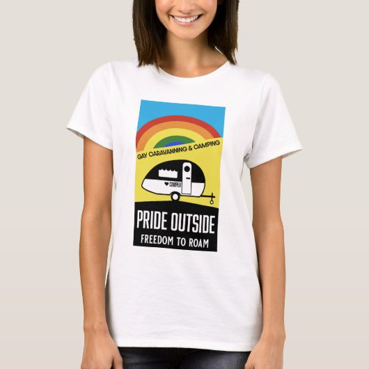 Gay Caravan Camping T - Shirt (Vorderseite)
