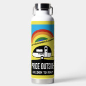 Gay Caravan Camping T - Shirt Trinkflasche (Vorderseite)