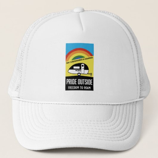 Gay Caravan Camping Truckerkappe (Vorderseite)
