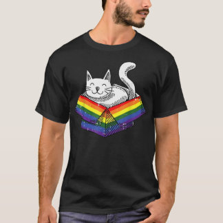 Gay Cat Pride Rainbow Niedlich Kitten Kitty Proud T-Shirt
