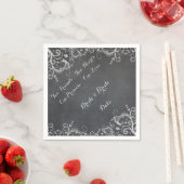 Gay Chalkboard Design Hochzeitspapier Napkins Serviette (Beispiel)