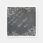 Gay Chalkboard Design Hochzeitspapier Napkins Serviette (Vorderseite)