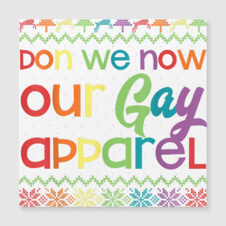 Gay Christmas Funny LGBT Don We Now Our Gay Apple Magnetkarte