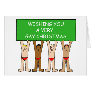 Gay Christmas Spaß Cartoon Männer in Underpants