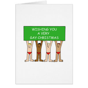 Gay Christmas Spaß Cartoon Männer in Underpants