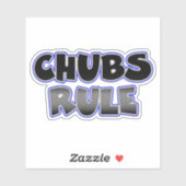 Gay Chubby Chaser Chubs Rule Aufkleber (Blatt)