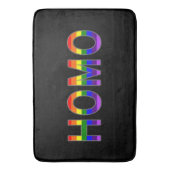 Gay Colorful Homo Rainbow Colors Badematte (Vorderseite Vertikal)