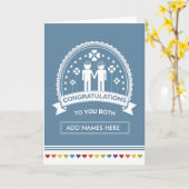 Gay Couple | Glückwünsche Karte (Gelbe Blume)