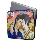 Gay Couple im Stil der japanischen Kunst Ukiyo-e Laptopschutzhülle (Vorderseite Links)