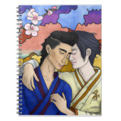 Gay Couple im Stil der japanischen Kunst Ukiyo-e Notizblock (Vorderseite)