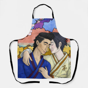 Gay Couple im Stil der japanischen Kunst Ukiyo-e Schürze