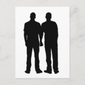 Gay Couple Silhouette Postkarte (Vorderseite)