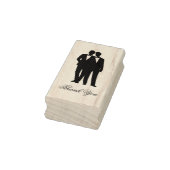 Gay Couple Tuxedo Bow Krawatte Grooms Rubber Brief Gummistempel (Stempel)