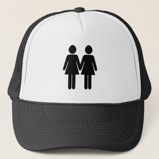 Gay couple (women) hand in hand truckerkappe (Vorderseite)
