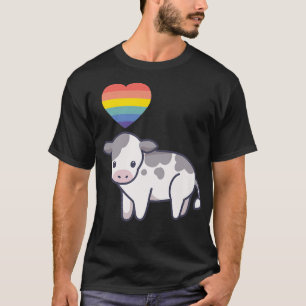 Gay Cow LGBTQ Prix Flag Lesbisch Kawaii Anime Aest T-Shirt
