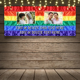 Gay Create your own Rainbow Flag Gay Pride 2 Foto Banner