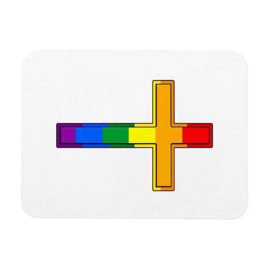 Gay Cross Magnet (Horizontal)