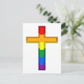 Gay Cross Postkarte (Stehend Vorderseite)