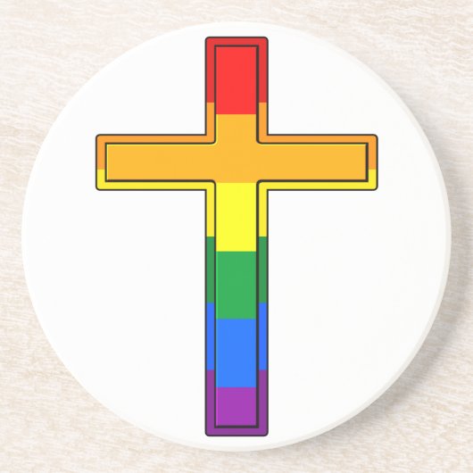 Gay Cross Sandstein Untersetzer (Vorne)