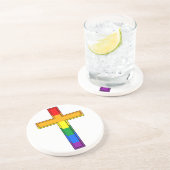 Gay Cross Sandstein Untersetzer (Seite)