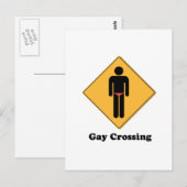 GAY CROSSING POSTKARTE (Vorne/Hinten)