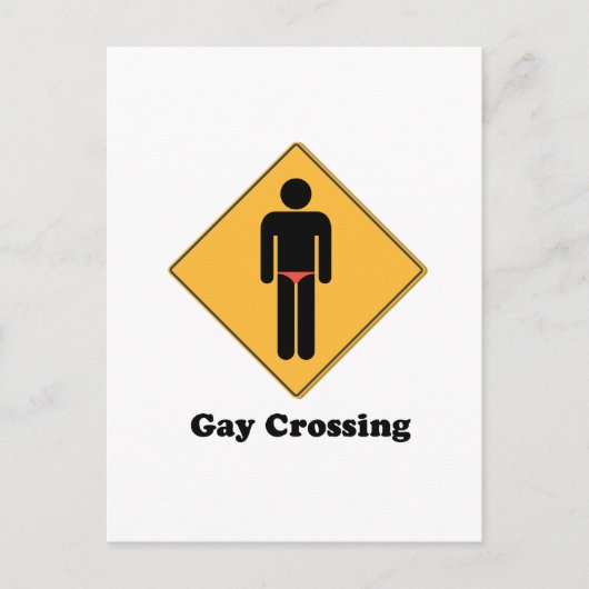 GAY CROSSING POSTKARTE (Vorderseite)