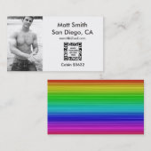 Gay Cruise Card (mit Rücken- und QR-Code) Visitenkarte (Vorne/Hinten)