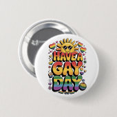 Gay Day LGBT Prith Monat Button (Vorne & Hinten)