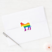GAY DEMOCRAT RUNDER AUFKLEBER (Umschlag)