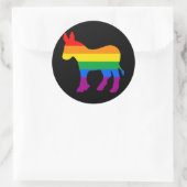 GAY DEMOCRAT RUNDER AUFKLEBER (Tasche)