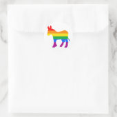 GAY DEMOCRAT RUNDER AUFKLEBER (Tasche)