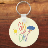 Gay den ganzen Tag Schlüsselanhänger (Rückseite)