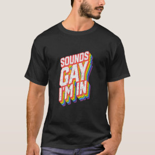 Gay Designs für Men Pride Rainbow Sounds Gay T-Shirt
