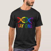 GAY DNA LGBTQ+ Rainbow Pride T-Shirt (Vorderseite)