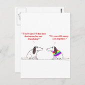 Gay Dog Cartoon 45 Postkarte (Vorne/Hinten)