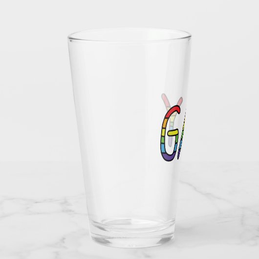 Gay Doodle Design Glas (Rechts)