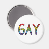Gay Doodle Design Magnet (Vorderseite/Rückseite)