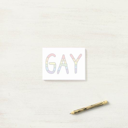 Gay Doodle Design Post-it Klebezettel (Auf Schreibtisch)