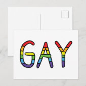 Gay Doodle Design Postkarte (Vorne/Hinten)
