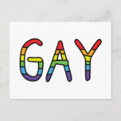 Gay Doodle Design Postkarte (Vorderseite)